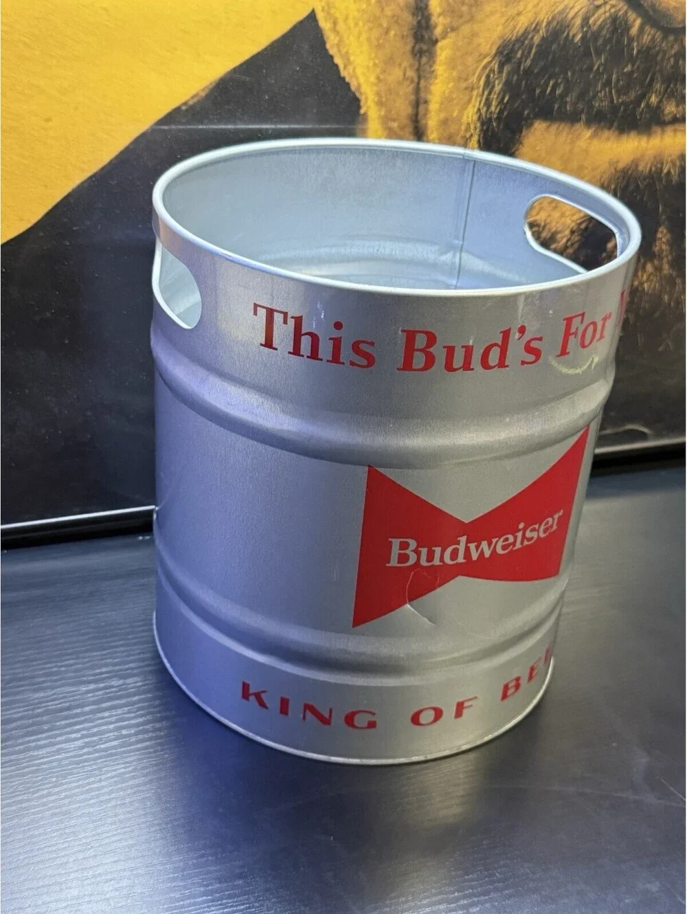 Budweiser Metal Keg Ice Bucket This Bud’s For You Beer Tub Barware 2022